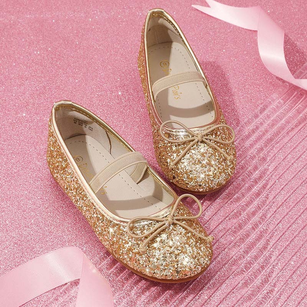 Girl's Ballerina Flat Shoes - GOLD - 1